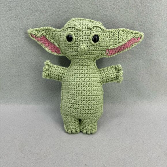 Handmade Crochet Star Wars Yoda Stuffed Character - Picture 1 of 5